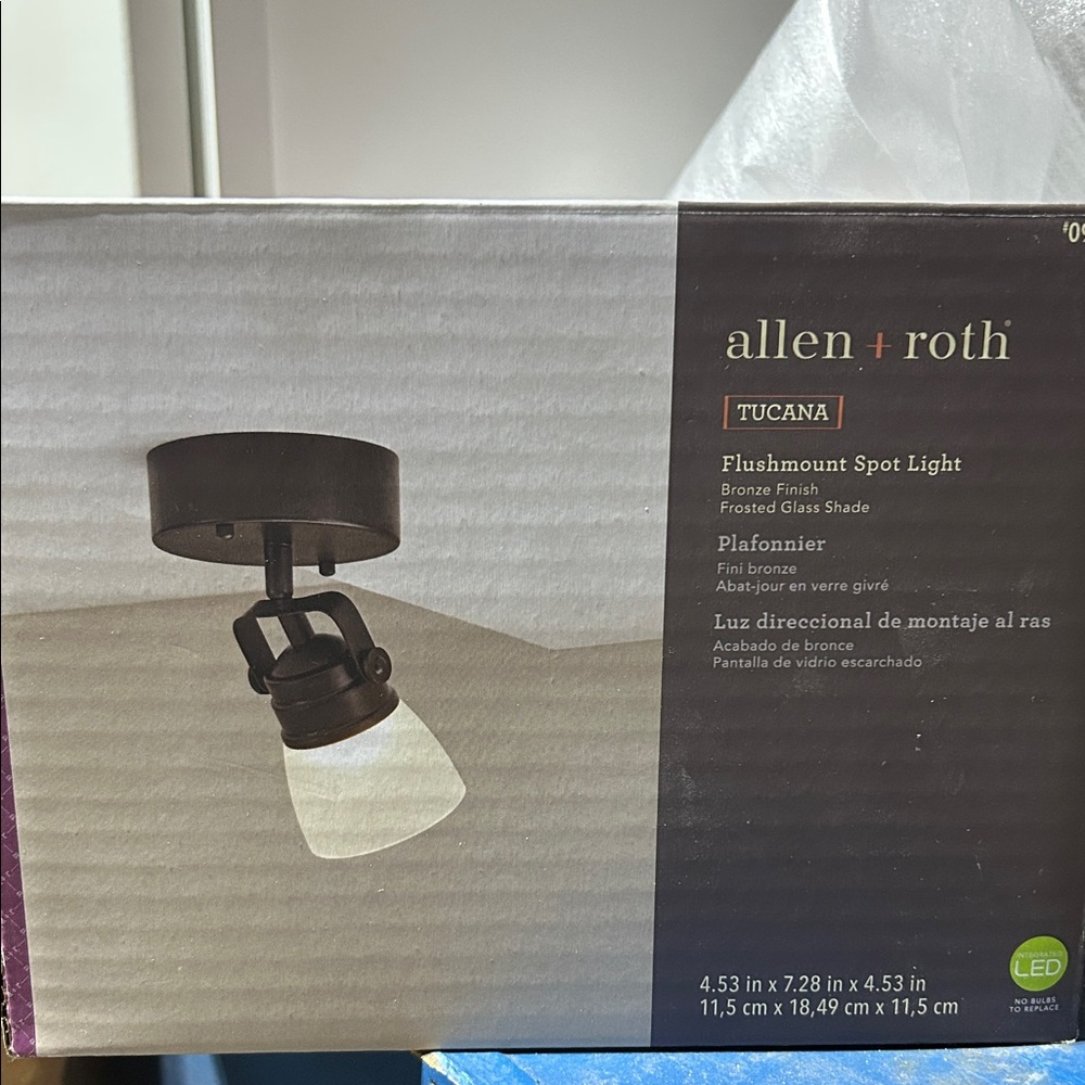Allen + Roth Bronze Flushmount Spot Light